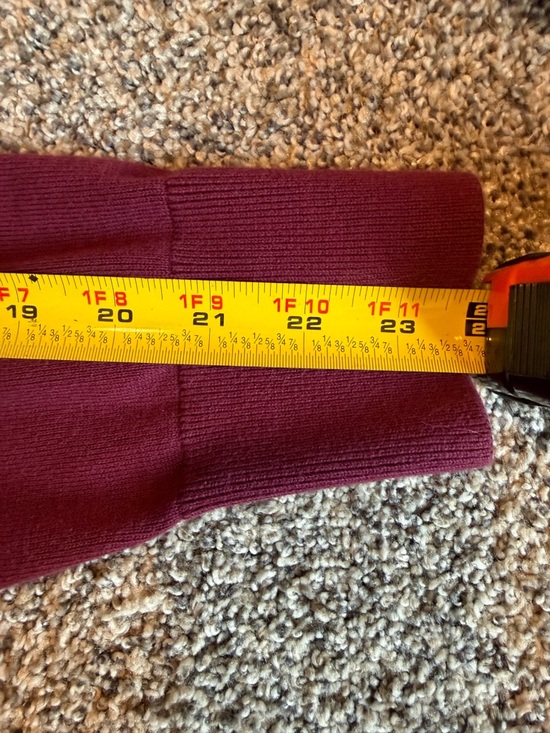 Lands’ End Burgundy Button Front Cardigan Sweater 2X Classic Soft Knit - Picture 4 of 7